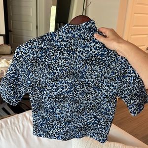 S Express Blue Crop Top